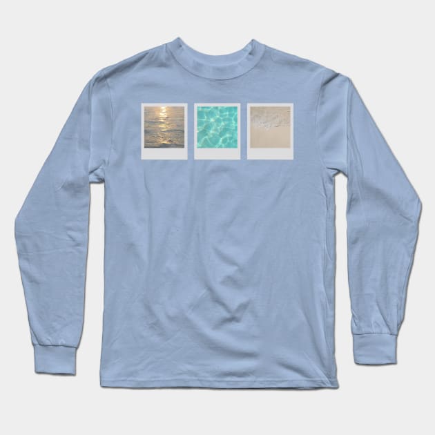 Tryptic: Sea Polaroids (abstract nature photography) Long Sleeve T-Shirt by F-for-Fab